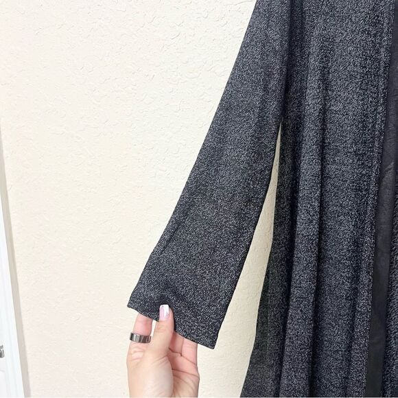 Niche Nilgun Derman Nickel Suede Boho Artsy Open Front Cardigan Size M - Picture 3 of 6